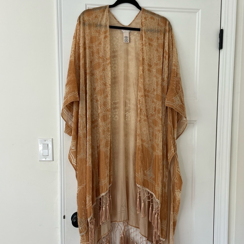 Free People Nightbird Burnout Kimono